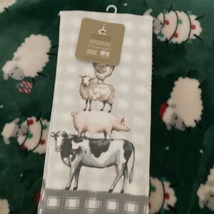 New  Deborah Connelly Kitchen Towels - farm animals include/3 pack